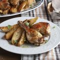 Chicken with potatoes in the oven